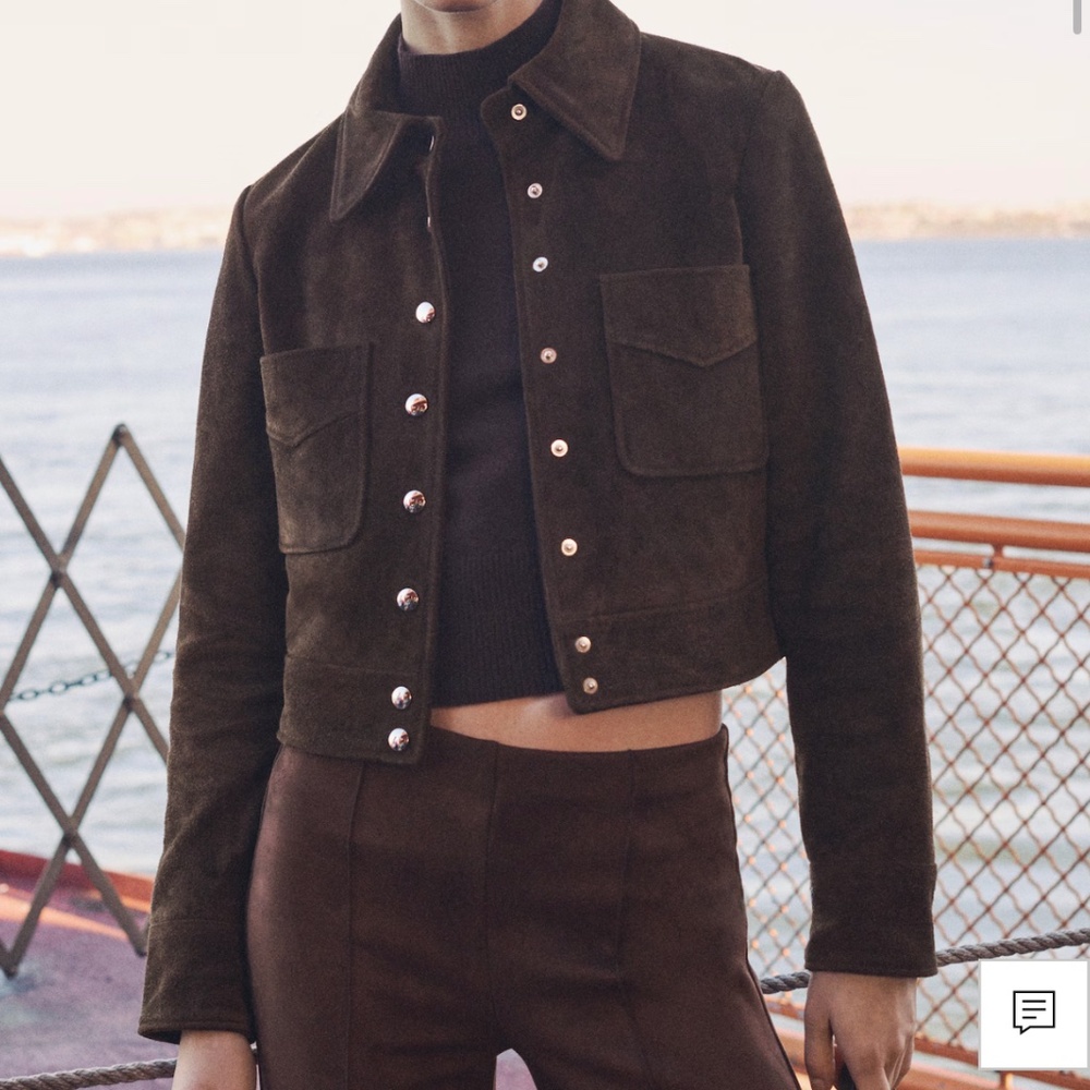 Mango real suede jacket